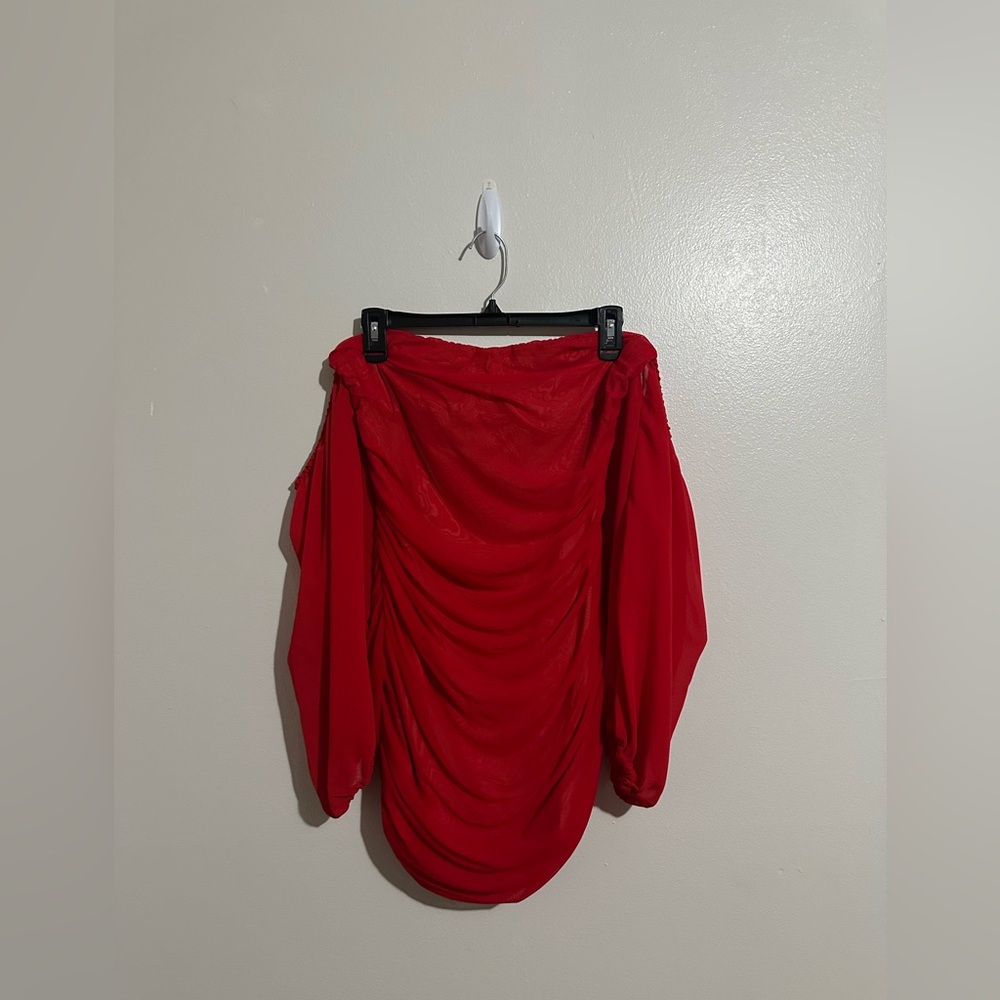 Elegant Red off the shoulder dress